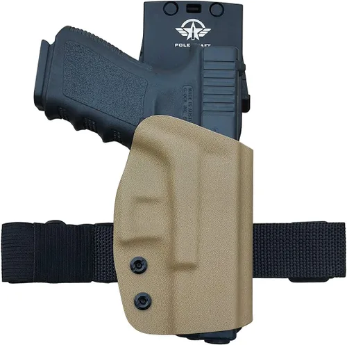 Vista 10 de Glock 19 Holster, Glock 17 Holster OWB Kydex Holster Ajuste: Glock 19 19x / Glock 23 25 32 / Glock 17 22 31 / Glock 26 27 30s (Gen 1-5) - Pretina
