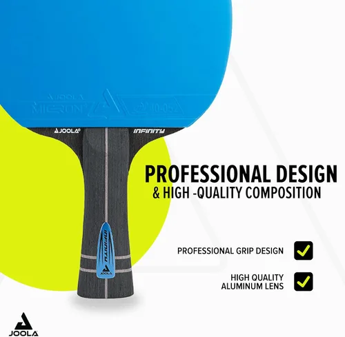 Vista 4 de JOOLA Infinity GL Profesional - Palas de ping pong con funda para pala - Pala de fibra de vidrio de madera de 7 capas - Aprobada por la ITTF - Pala