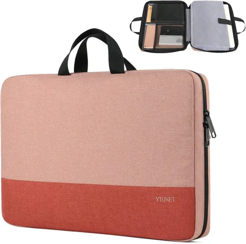 Vista 16 de Ytonet Funda profesional para transportar laptop de 13 a 13.3 pulgadas, delgada, con asas, resistente al agua, compatible con laptops MacBook Air