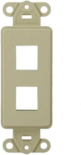 Vista 3 de Leviton QuickPort Decora Insert, 2 puertos, 41642-E, negro