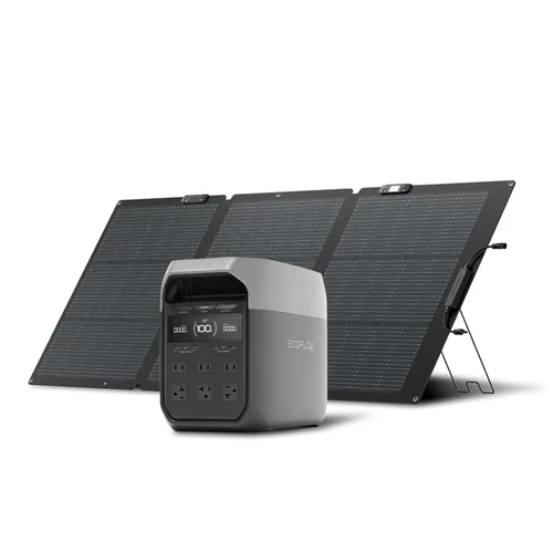Vista 17 de EF ECOFLOW - Estación de energía portátil DELTA 2, batería de 1024 Wh LiFePO4 (LFP), salida de 1800 W AC/100 W USB-C, panel solar opcional