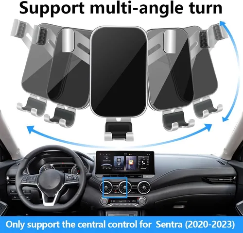 Vista 4 de Soporte de teléfono de coche para Nissan Sentra 2020 2021 2022 2023 2024 2025 S SV SR Auto Interior Accesorios Mejor Soporte de Teléfono Celular