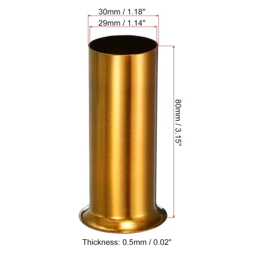 Vista 2 de MECCANIXITY Fundas para candelabros de 3.1 pulgadas de alto, fundas de metal para candelabros, se adaptan a la mayoría de candelabros, bronce Bronce