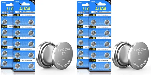 Vista 7 de LiCB Paquete de 20 baterías SR920SW 371 370 AG6 de 1,5 V con botón de celda de reloj