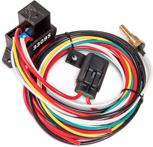 Flex-A-Lite Controlador de ventilador eléctrico compacto y ajustable y kit de relé con sonda de temperatura roscada, controlador de ventilador