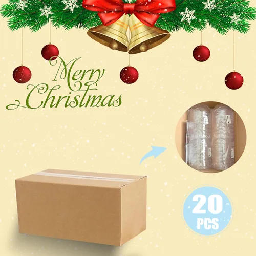 Vista 6 de 20 piezas (3.15"/80mm) Adornos transparentes colgantes de Navidad DIY, bolas de adorno rellenables de plástico transparente, para Navidad