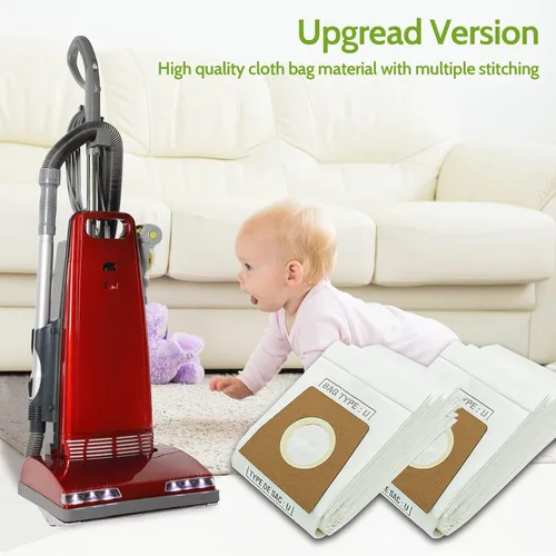 Vista 6 de Bolsas de polvo para aspiradora, 10 unidades, tipo U, bolsas de almacenamiento de repuesto para Dirt Devil, bolsas desechables verticales Ultra