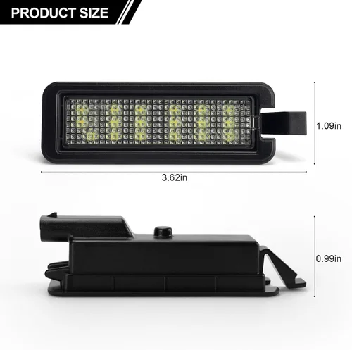 Vista 8 de Luces LED para matrícula compatibles con Dodge Charger Challenger Chrysler 300 2015-2023, luz de matrícula de repuesto