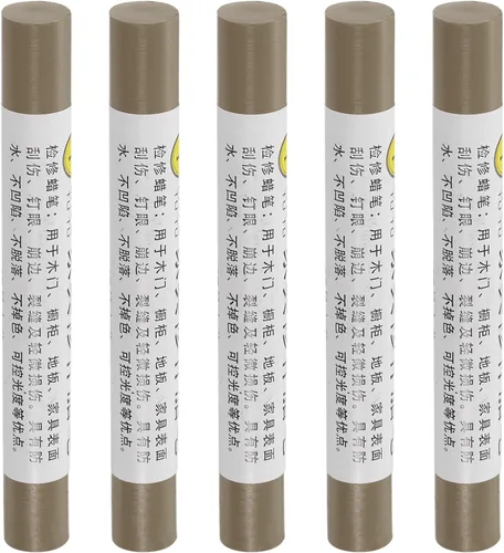 Vista 62 de uxcell Lápices de reparación de muebles, 5 unidades, barra de relleno de cera de madera, marcadores de muebles para retoque, para agujeros