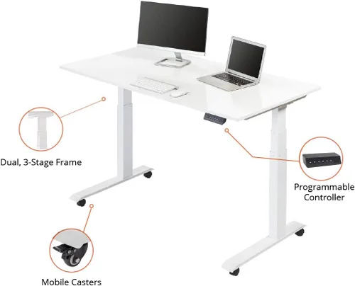 Vista 5 de Stand Up Desk Store Escritorio eléctrico de altura ajustable con memoria programable