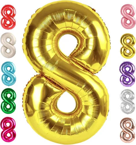 Vista 192 de Globos del números 0 de 40 pulgadas para formar los números 10, 20, 30, 40, 50, 60, 70, 80, 90, 100, para decoración de cumpleaños, bodas, eventos