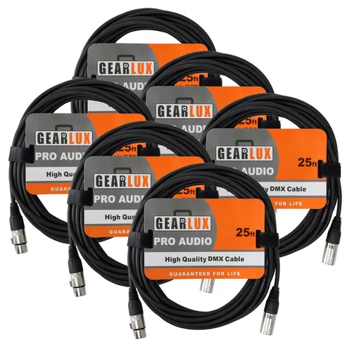 Vista 22 de Gearlux Cable DMX, 3 pines, macho a hembra, 3.2 pies - paquete de 10