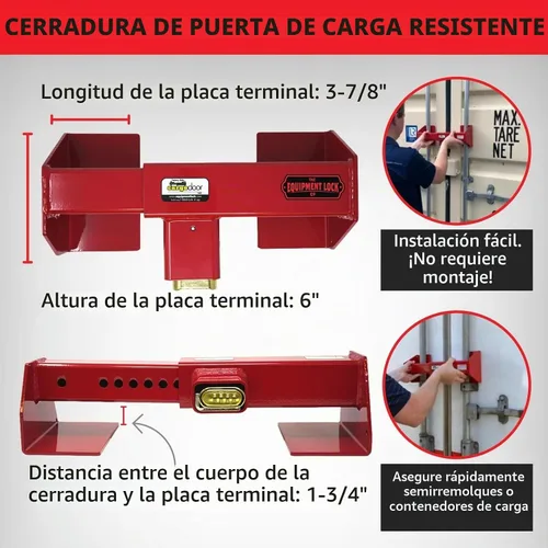 Vista 4 de Cerradura de Equipo Cerradura de Puerta de Carga Resistente - Cerradura de Contenedor de Envío de Acero con Recubrimiento en Polvo - Cerradura