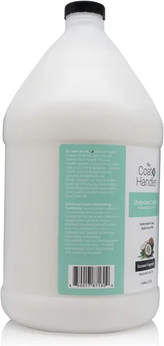 Vista 2 de Undercoat Control - Acondicionador para perros con fragancia de leche de coco, 1 galón, combate y reduce el desprendimiento, la eliminación