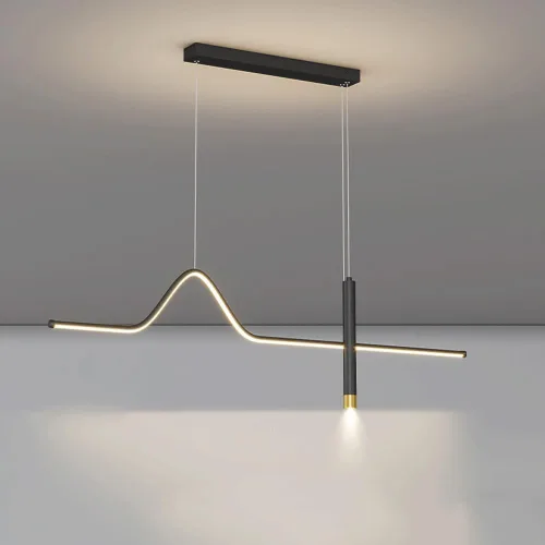 Vista 7 de Modern Simple LED Chandelier, Variable Light Ceiling Lamp Fixture, Chandelier Fixture, Height-Adjustable Bedroom Living Room Chandelier, Used in