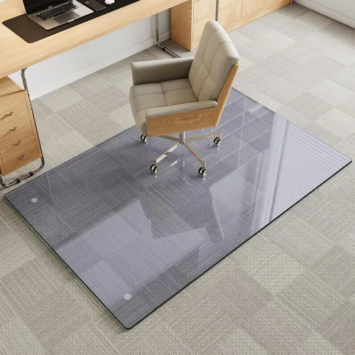 Vista 19 de Alfombrilla de cristal templado gris para silla de 30 x 48