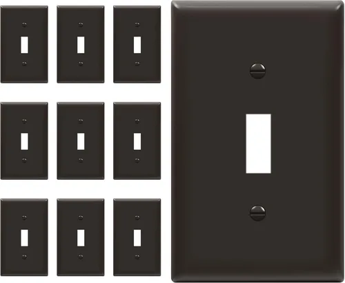 Vista 13 de ENERLITES - Placa de pared con interruptor de palanca sin tornillos, cubierta de interruptor de luz segura para niños, tamaño estándar de 1 gancho