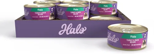 Vista 10 de Halo Comida húmeda de paté para gatos, receta de pollo real, lata de 5.5