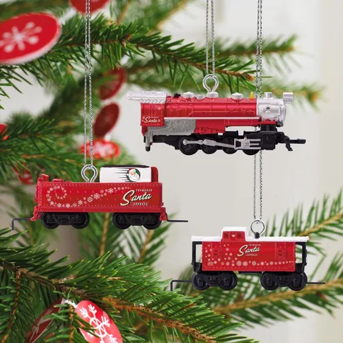 Vista 2 de Hallmark 1995QXM8115 - Juego en miniatura LionelNorth Pole Express Recuerdo Adornos de Navidad
