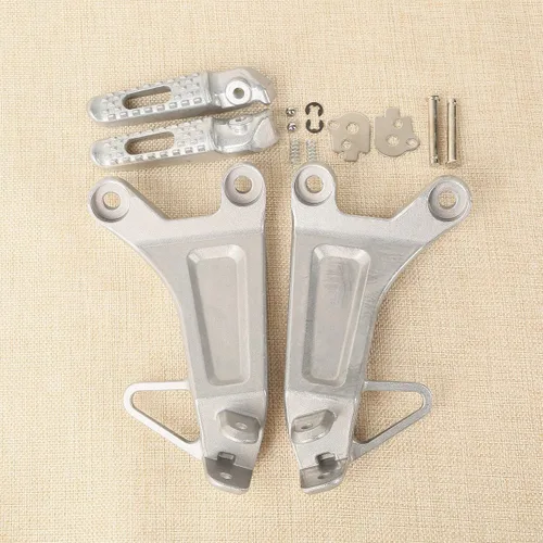 Vista 4 de TCT-MOTORPARTS Juego de estriberas de pasajero trasero negro para Honda CBR 600 RR 2003-2004