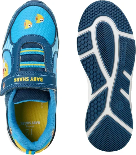 Vista 5 de Nickelodeon Zapatos de tiburón para bebés para niños pequeños, tenis con luz LED sin cordones (niño)