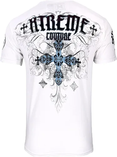 Vista 3 de Xtreme Couture por Aflicción Hombres Camiseta Classic Crest Biker MMA Gym S-4X $40
