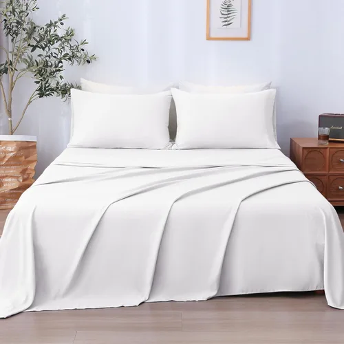 Vista 19 de LONAVA Juego de sábanas individuales de 3 piezas, sábanas de microfibra beige ultra suaves y transpirables, 1600 hilos de hotel de lujo Oeko-Tex