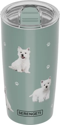 Vista 14 de SERENGETI Australian Shepherd 20 oz. Vaso de acero inoxidable aislado al vacío con tapa a prueba de derrames - Impresión 3D - Taza de viaje aislada