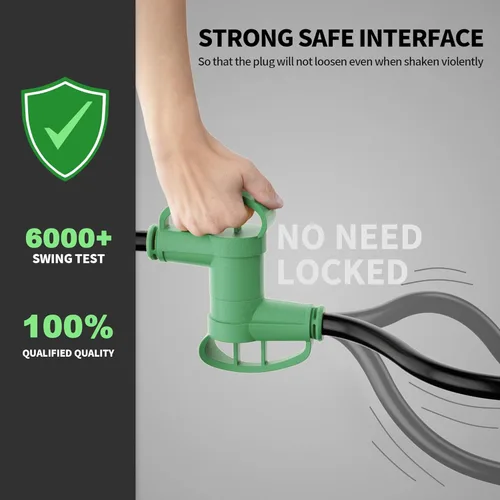 Vista 4 de POWGRN Cable de extensión RV de 30 amperios de 15 pies para exteriores con mango de agarre, cable de alimentación flexible y resistente calibre 10/3