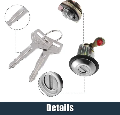 Vista 5 de X AUTOHAUX 1 juego de cilindro de bloqueo de interruptor de encendido con llave para Toyota Corolla 1987 1988 1989 1990 1991 1992 Reemplazo