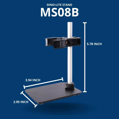 Vista 2 de Dino-Lite MS08B - Soporte de mesa portátil compacto, ajustable, 3.9" x 2.9" x 5.7