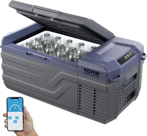 Vista 11 de VEVOR - Refrigerador de auto de 12 voltios, refrigerador portátil de una zona de 70 litros (74 cuartos), rango ajustable de -4℉ a 68℉, enfriador