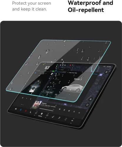 Vista 6 de Protector de pantalla para Tesla Model Y Juniper/Model 3 Highland 2025-2026, dureza 9H, vidrio templado, antiarañazos, antirreflejos, antihuellas