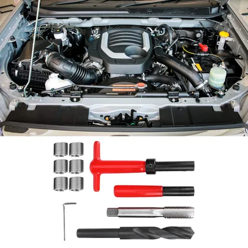 Vista 5 de Jeanoko 11 unids M16x2 Kit de reparación de roscas de acero inoxidable torcido llave de taladro roscado herramienta de inserción para aparamenta