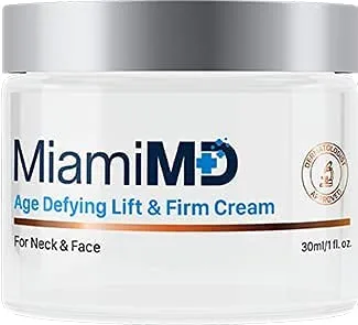 Vista 2 de FLAT Miami MD Age Defying Lift and Firm Cream for Neck and Face - 30ML - Juego de 2, 1 fl oz (paquete de 2)
