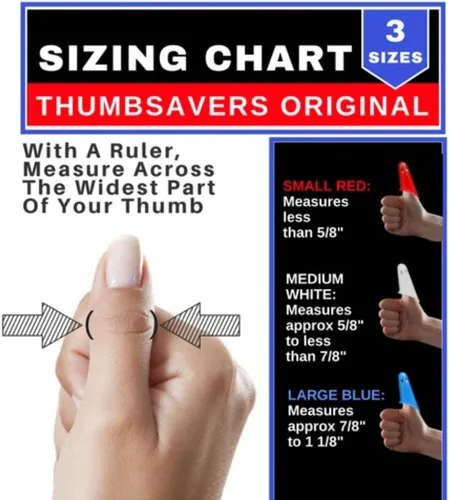 Vista 2 de Thumbsavers Classic - Herramienta manual para terapeuta de masaje manual, tamaño mediano, color blanco