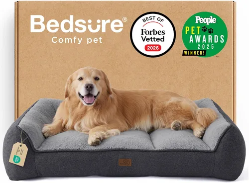 Vista 11 de Bedsure XL Cama ortopédica para perros de tamaño grande - Sofá de cama para mascotas extra grande y cómodo con funda impermeable y lavable, sofá