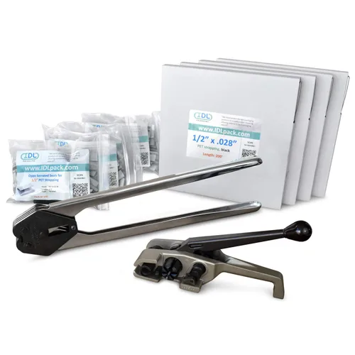 Vista 14 de IDL Packaging Recarga para kits de flejado de poliéster (PET) portátiles de 1/2 pulgada x 200 pies - Bobina de flejado de poliéster de 1/2 pulgada x