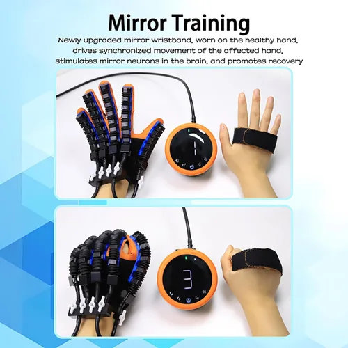 Vista 6 de Rehabilitation Robot Gloves for Hand Function Training, Rechargeable Robotic Hand Glove for Stroke Rehab, 5 Workout Modes, Strength Adjustable