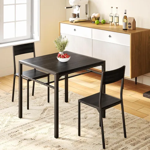 Vista 15 de Juego de mesa de comedor Gizoon para 6 con sillas, juego de mesa de cocina de 7 piezas para espacios pequeños, apartamento, cocina, comedor, ahorro