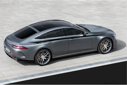 Vista 3 de Bilisin Adhesivos para puerta lateral de carrocería BI010, vinilo universal modificado para bricolaje, deportes, carreras, rayas, calcomanías