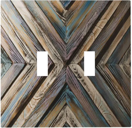 Vista 83 de Placa decorativa para interruptor de luz, diseño bohemio, abstracción, montaña y sol, 2 bandas, 1 palanca, 1 placa de pared dúplex, cubiertas