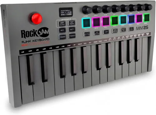 RockJam Teclado MIDI Bluetooth de 25 teclas