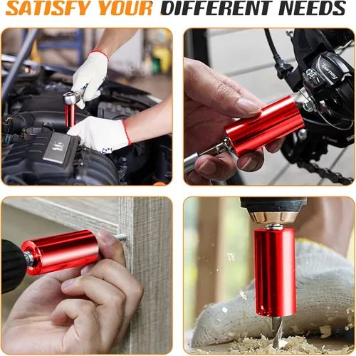 Vista 6 de Herramientas de enchufe universales, regalos para hombres, rellenos de calcetines de Navidad para hombres, papá, él, esposo, mujeres, ideas Rojo