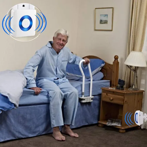 Vista 2 de EverNary Localizador Inalámbrico para Cuidador con Sensor de Movimiento, Alarmas para Habitación Interior y Cama y Prevención de Caídas