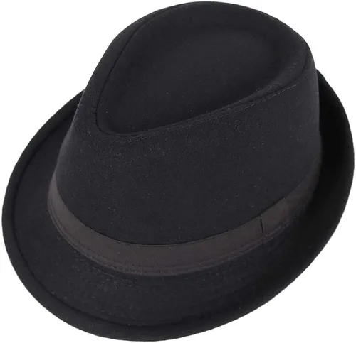 Vista 2 de Unisex Timelessly Classic 20s Trilby Fedora Sombrero Hombres Mujeres Short Brim Panama Jazz Cap Manhattan