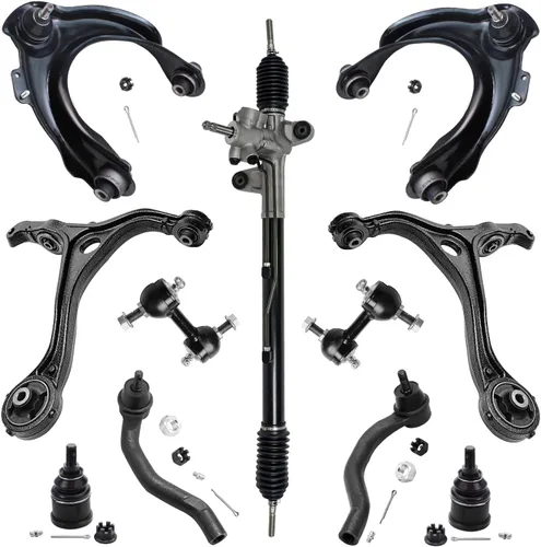 Vista 99 de Detroit Axle - Kit de suspensión de 10 piezas para Nissan Frontier Xterra Pathfinder 2005-2012, 4 brazos de control superiores inferiores