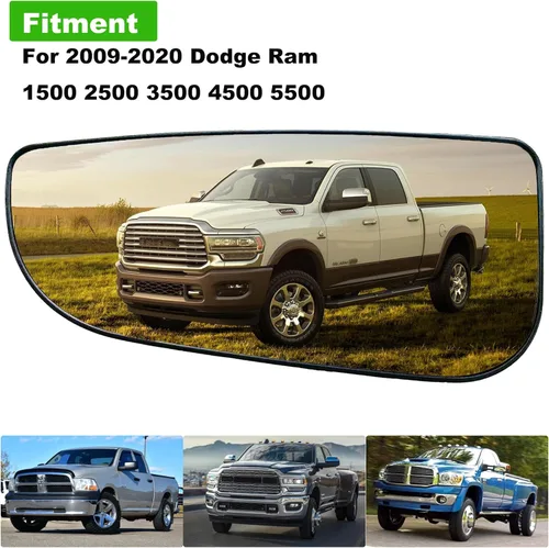 Vista 2 de 68067731AA Ram - Cristal inferior del lado del conductor compatible con Dodge Ram 1500 2500 3500 4500 5500 2009-2020 Espejo de remolque Ram Paso