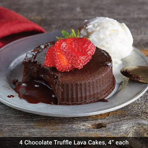 Vista 7 de Paquete de comida de pollo sin hueso y solomillo de primera calidad con papas al horno dos veces y pasteles de lava de trufa de chocolate