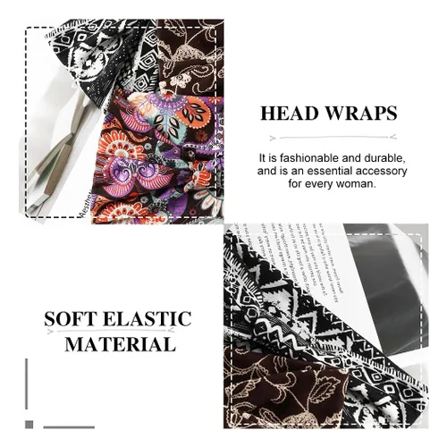 Vista 42 de GORTIN Boho Headbands Leopard Hair Bands Knoted Turban Stretch Twist Head Wraps Stripe Cloth for Women and Girls 3 Pcs (Boho)